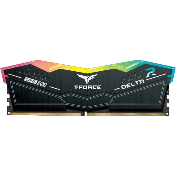TEAMGROUP T-Force Delta RGB DDR5 Ram Kit 32GB (2x16GB) 6000MHz PC5-48000 CL30 Desktop Memory Module Ram Chipset XMP 3.0 & AMD EXPO Ready , Black | FF4D532G6000HC30DC01