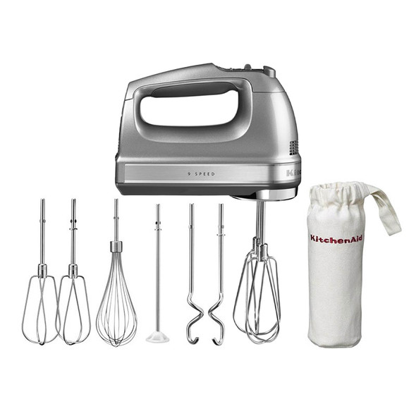 KitchenAid 9 Speed Hand Mixer – Contour Silver | 5KHM9212ECU