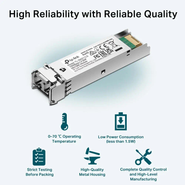 TPLink SFP Single-mode MiniGBIC Module 1000Base-LX SMF, Dual LC/UPC up to 20K |TL-SM311LS