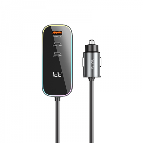 WIWU Zinc Alloy 120W Car charger Wi-QC014 - Space gray | WI-QC014-GY