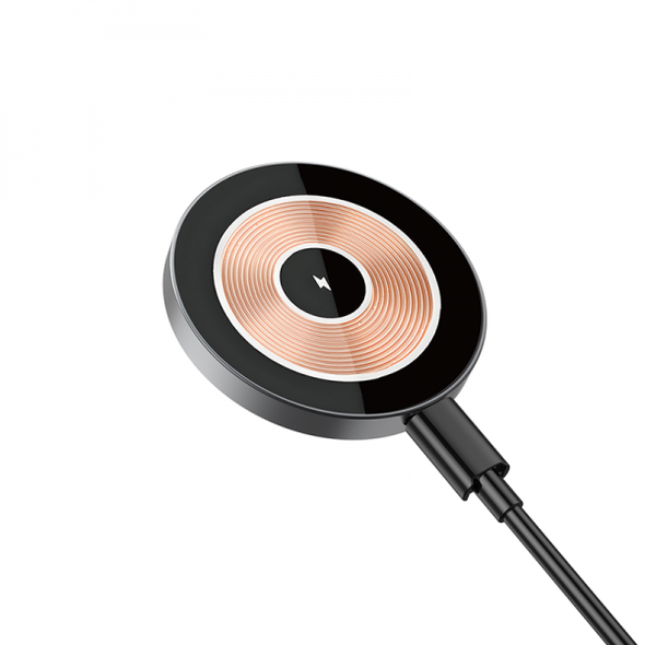 WIWU Wi-W008 15W Transparent Magnetic Wireless Charger Black | WI-W008-BLK