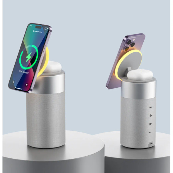 WIWU 3 in 1 wireless charger speaker Wi-W022 White | WI-W022-WT