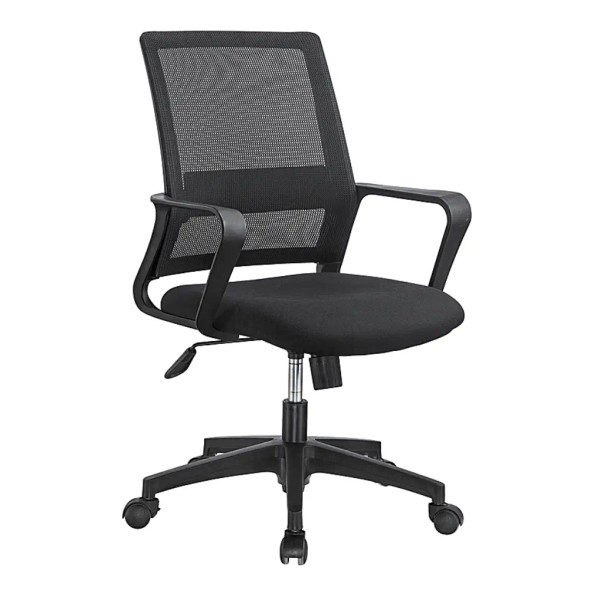 Valencia Mid Back Chair ,Black Mesh | HS-116B (205)