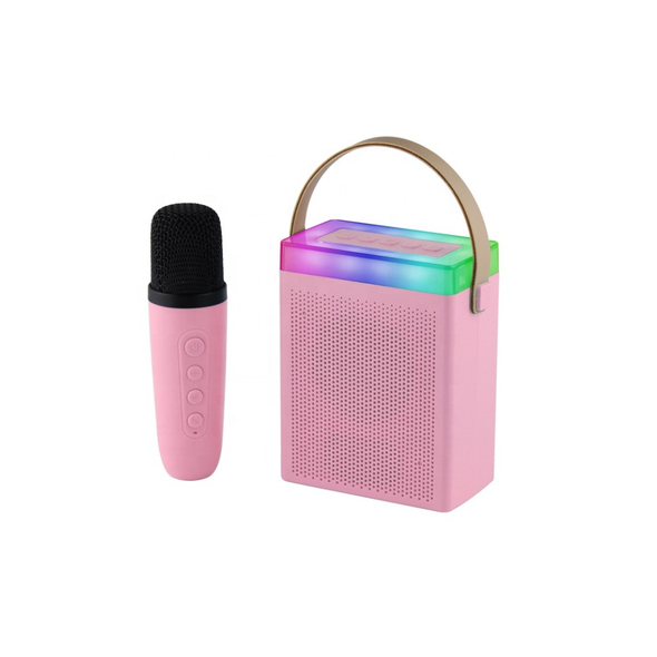 Kisonli G22 Mini Karaoke Speaker with Microphone - Pink | G22