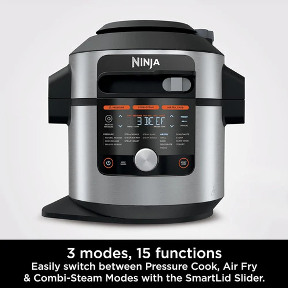 Ninja Foodi Max 15-In-1 Smart lid Multi-Cooker 7.5L | OL750ME