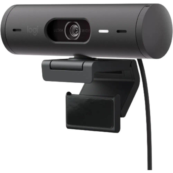 Logitech Brio 500 Full HD Webcam with Auto Light Correction ,Black | 960-001424