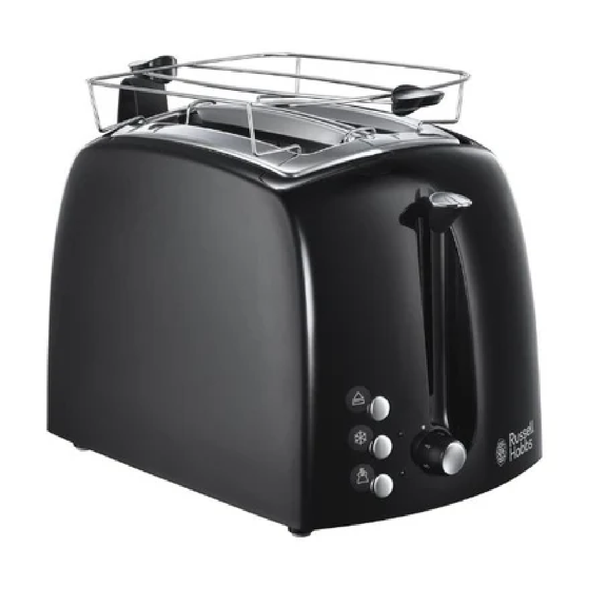 Russell Hobbs Textures Plus 2-Slice Toaster 850W Black | 22601-56
