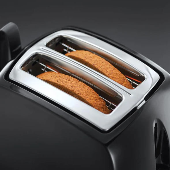 Russell Hobbs Textures Plus 2-Slice Toaster 850W Black | 22601-56