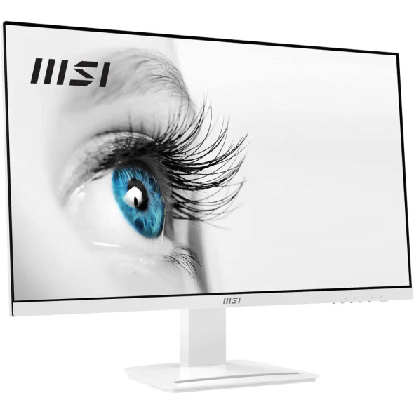 MSI PRO MP273AW 27inch IPS Business Computer Monitor 100Hz, FHD 1920×1080, Frameless, Tilt Compatible, HDMI&DP&VGA Port, Built-in Speakers, VESA , White | 9S6-3PB4CH-084