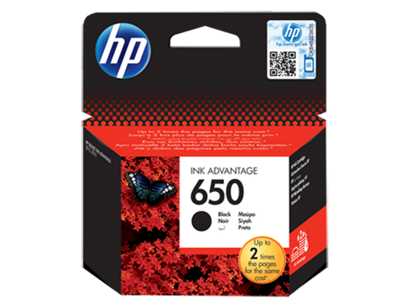 HP 650 Black Original Ink Advantage Cartridge (CZ101AE)