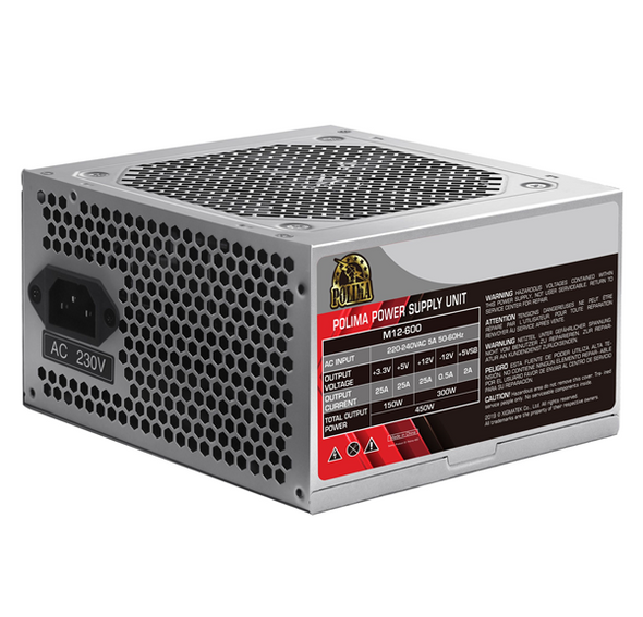 Xigmatek Polima M12-600 (450W, 230V, 120mm Fan, SECC Case, EU Power Cord, Bulk) EN42685