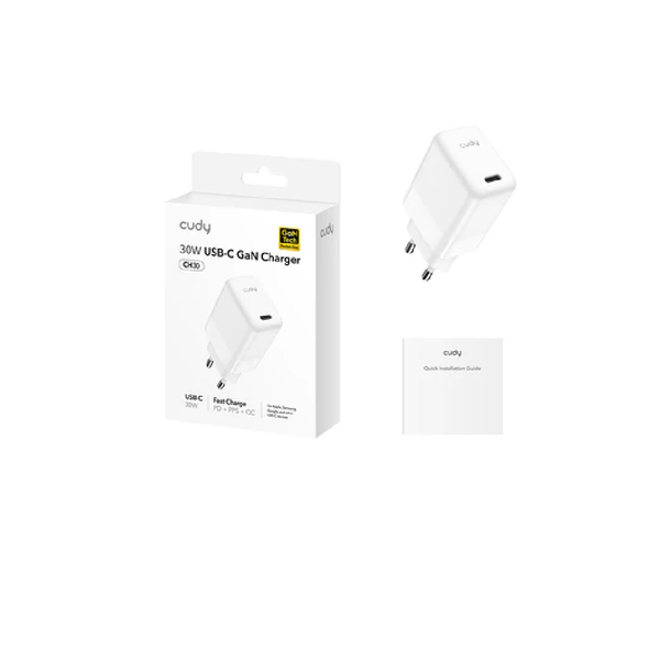 Cudy 30W USB-C Charger with EU Plug | CH30-EU