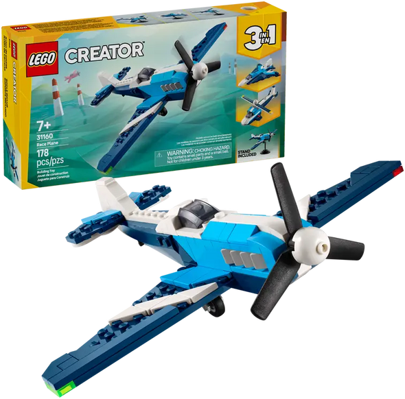 LEGO Creator 3-in-1 Aircraft Race Plane Building Set | 31160