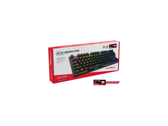 KINGSTON HYPERX KEYBOARD ALLOY ORIGINS CORE RGB MECHANICAL GAMING RED | HX-KB7RDX-US