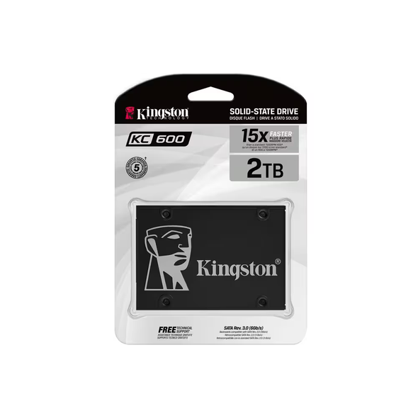 Kingston KC600 2TB SATA SSD - High-Performance Internal Solid State Drive | SKC600/2048G