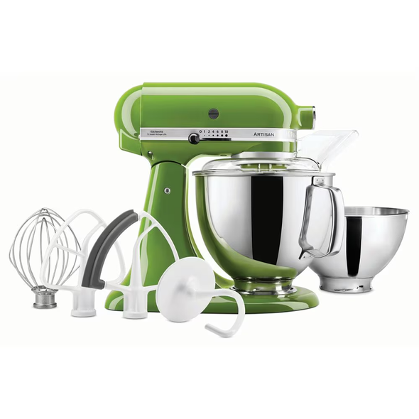 KitchenAid Mixer Tilt-Head Artisan Matcha Green 4.8L + 3 L Bowl + Flex edge Beater | 5KSM175PSEMA