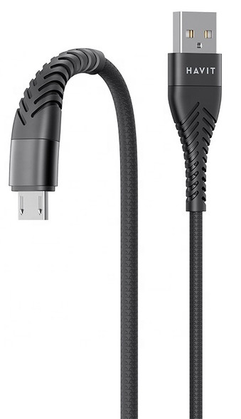 Havit PU Braided Cable USB to Micro – Black 1.0M | CB706-BK