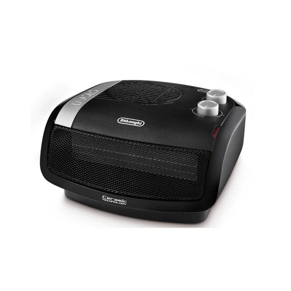 Delonghi Del Ceramic Fan Heater + Thermostat Anti-Frost & Safety -Dust Filter 900/1800W – Black |  HTC4030BK