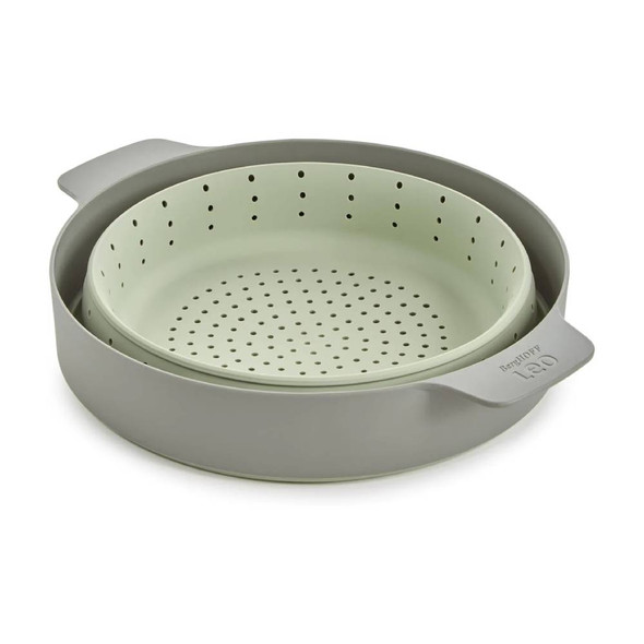 BergHOFF Balance Nonstick Silicone Steamer Basket & Strainer 10" (Sage) | 3950476