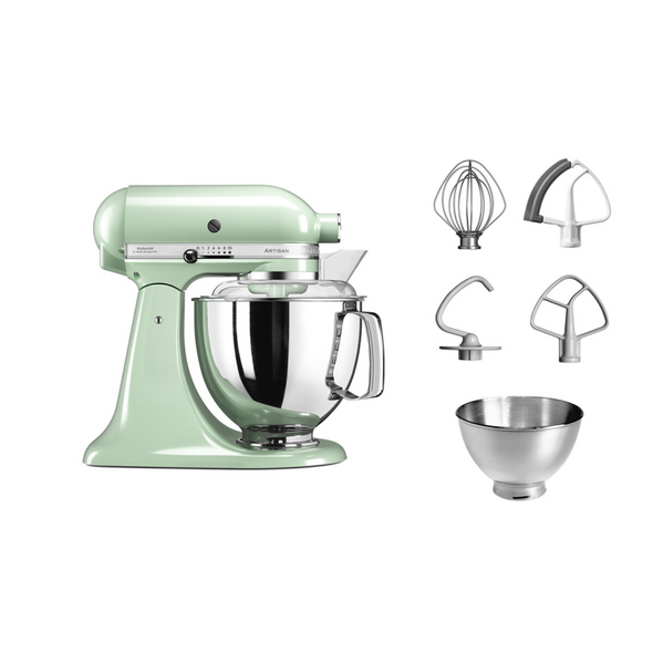 KitchenAid Artisan Stand Mixer Pistachio 4.8L with 3L Bowl & Flex Edge Beater | 5KSM175PSEPT