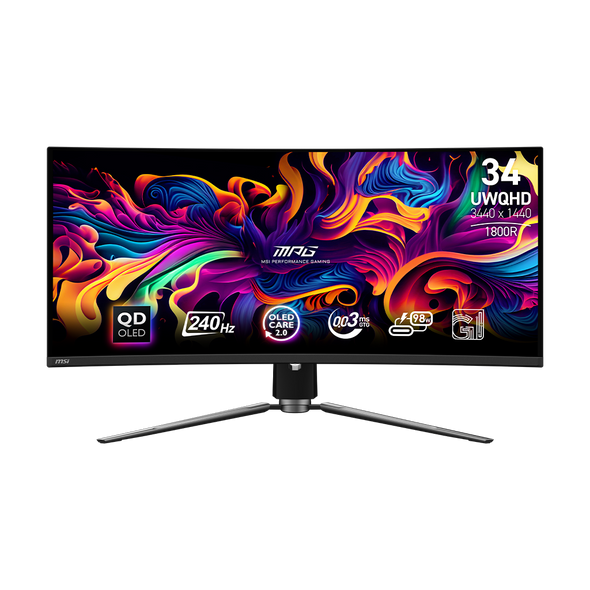 MSI Curved OLED Gaming Monitor – 34″ UWQHD | MPG 341CQPX QD-OLED