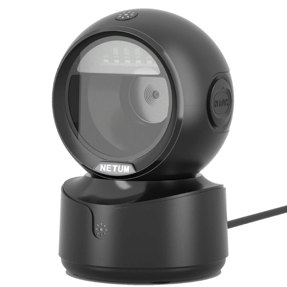 Netum A5 Omnidirectional Desktop Barcode Scanner | Hands-Free 1D/2D QR Reader for POS & Retail