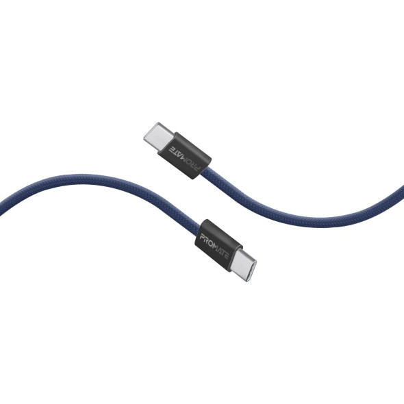 Promate USB-C Cable Ultra-Fast Power Delivery - Navy | ECOLINE-CC120