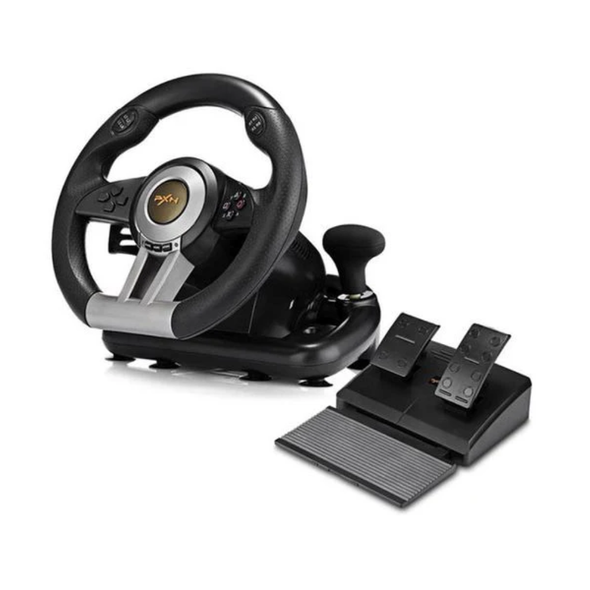 PXN V3 Pro Racing Steering Wheel with Pedals-BLACK | RW-V3PRO