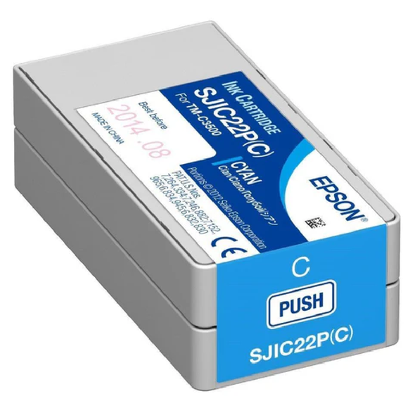 Epson SJIC22P Original Ink Cartidge - Cyan | S020581