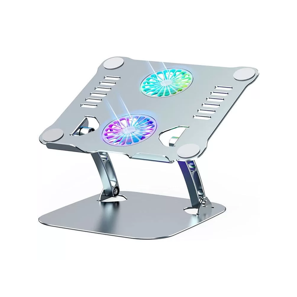 Stand Aluminum 619 2 Fan RGB for Laptop and iPad