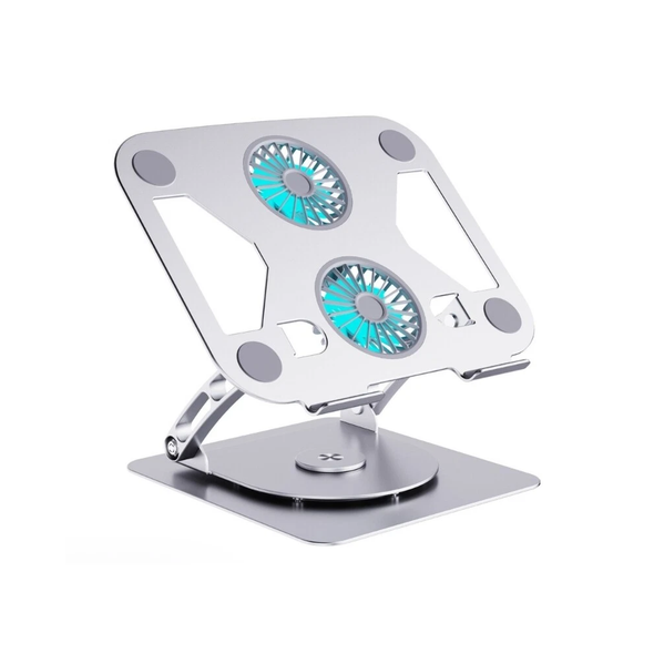 Stand Aluminum 671 2 RGB Fan Laptop & iPad - White