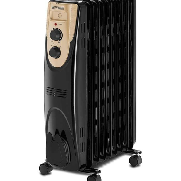 Black&Decker Oil Radiator 13 Fin 2500w Fan Forced | OR013FD-B9