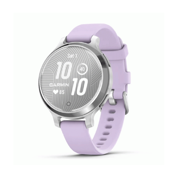 Garmin Lily 2 Active - Silver with Purple Jasmine Silicone Band | 010-02891-01