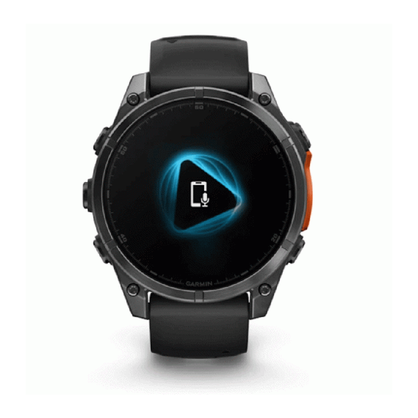 Garmin fenix 8 – 51 mm Smartwatch, AMOLED  - Sapphire, Carbon grey DLC titanium with Black/Pebble Grey Silicone Band | 010-02905-21