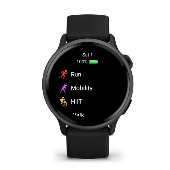 Garmin Vivoactive 6 Smartwatch - Slate with Black Band | 010-02985-00