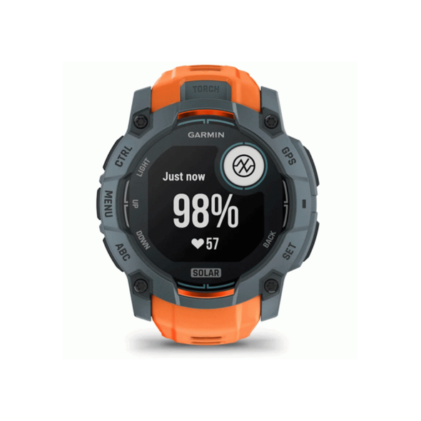 Garmin Instinct 3 50mm Solar Smartwatch - Black with Orange Band | 010-02935-01