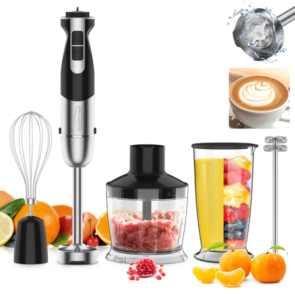 Midea Immersion Blender Series 6000, 600W, Black | MJ-BH6001W