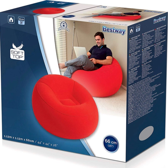 Inflate-A-Chair Inflatable Sofa Red