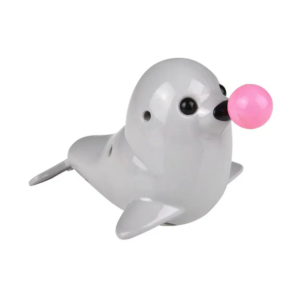 Pull-String 5.5" Seal Pup Bath Toy - Grey