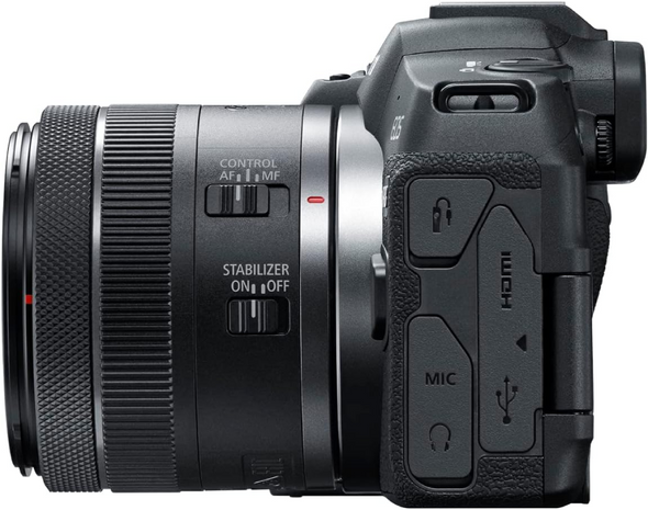 Canon EOS R8 Mirrorless Camera RF24-50mm F4.5-6.3 IS STM Lens Kit, Full-Frame Hybrid Camera, 24.2 Megapixel CMOS Image Sensor, 4K Video, Content Creator Vlogging Camera