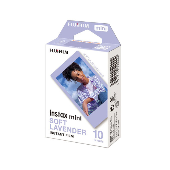 Fujifilm Instax Mini Film Soft Lavender 1PK (10 Sheets) | FUJFMINSTAXMINI1PKSLAVEND