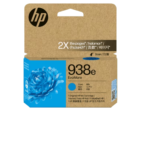 HP 938e EvoMore Original Ink Cartridge - Cyan | 4S6X9PE