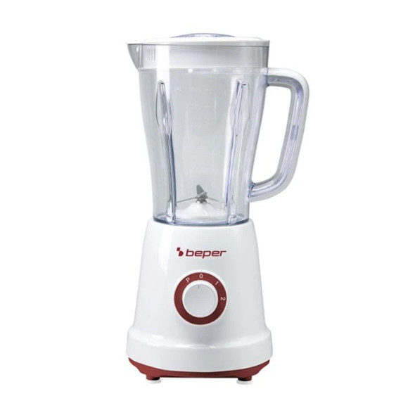 Beper Blender 1.5L Plastic, 4 Stainless Steel Blades, 2 Speeds & Pulse Function | P102FRU501