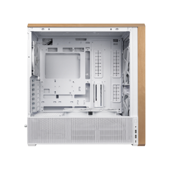 Lian Li LANCOOL 217 Case - Genuine Walnut Wood Computer White Case | G99.LAN217W.00