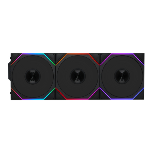 Lian Li UNI FAN TL-LCD Wireless 120 Black Triple Pack With Controller | G99.12TLLCD1W3B.00