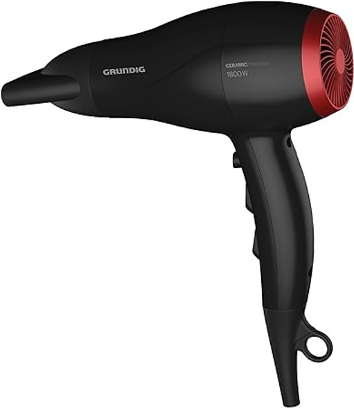 Grundig Hair Dryer, Black, 1800W, Ceramic, 3 Heat & 2 Speed Settings | HD-3700