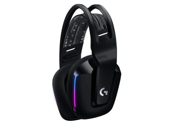 Logitech G733 LIGHTSPEED Wireless Gaming Headset with Suspension Headband - Black (open box)| 981-000863-OB