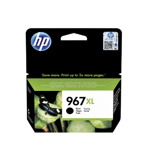 HP 967XL High Yield Original Ink Cartridge - Black | 3JA31AE