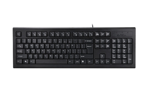 A4Tech Round Edge USB Keyboard, BLACK | KR-85