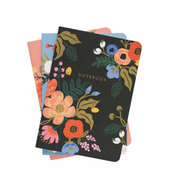 Floral Bloom A5 Notebook - Black